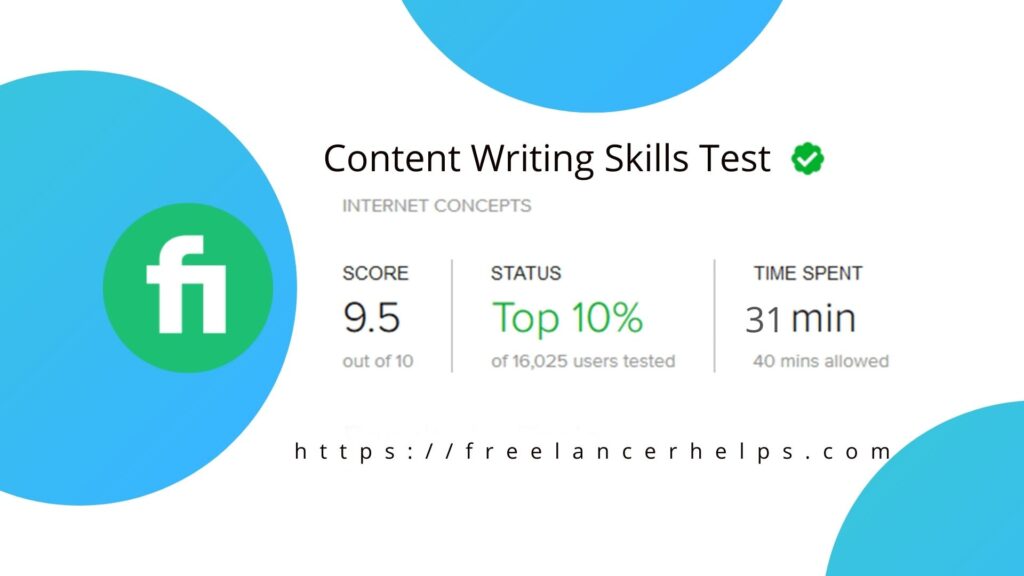 Content Writing Skills Test