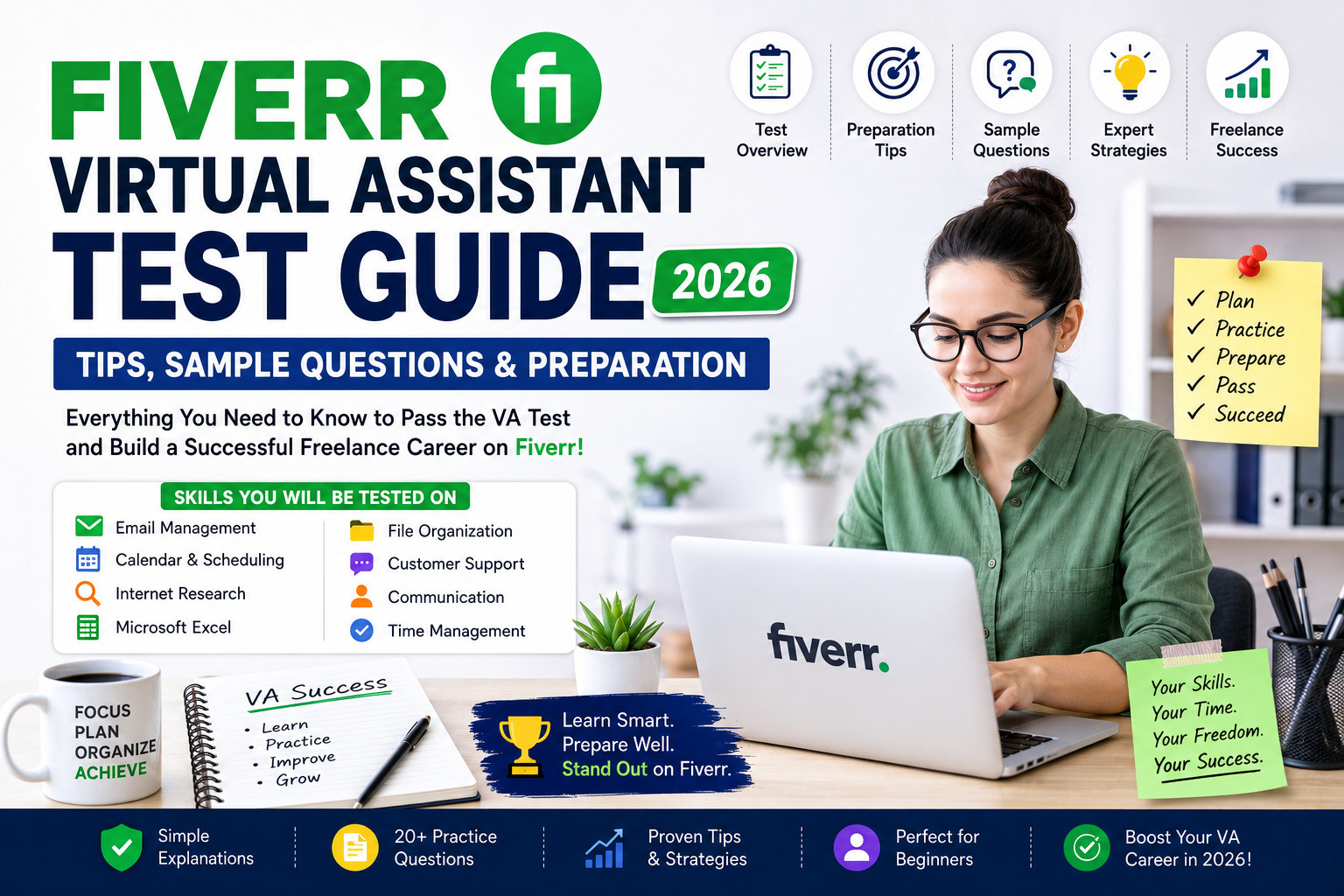 Fiverr Virtual Assistant Test Guide | Tips, Practice Questions & Preparation